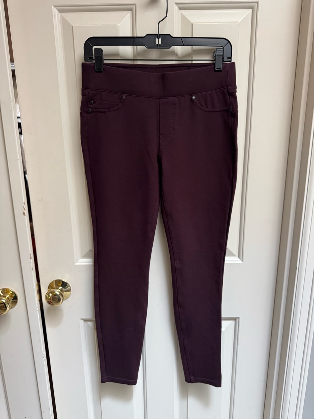 Liverpool Skinny Ponte Pants in Plum